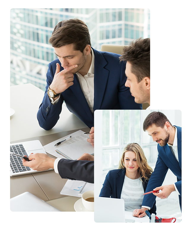 A business meeting discussing insurance claims